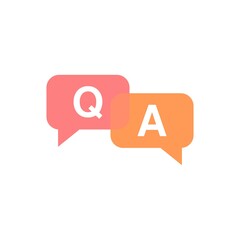 FAQ, questions and answers icon. Symbol, logo illustration. vector graphics