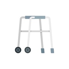 Walking support icon flat isolated vector