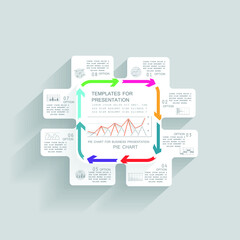 Fototapeta premium Infographic elements for annual business reports