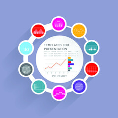 Infographic elements for annual business reports