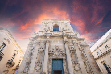 Chiesa di santa chiara, nella città barocca di lecce