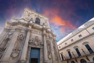 Fototapeta premium Chiesa di santa chiara, nella città barocca di lecce