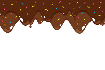 とけるチョコレートのフレーム　カラースプレーチョコ
