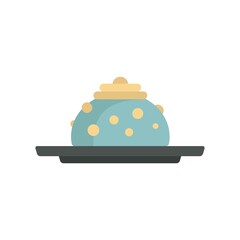 Molecular cuisine fresh icon flat isolated vector