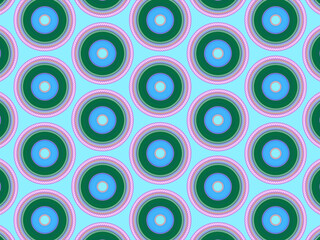 Fototapeta premium A sophisticated geometric pattern inspired by Middle Eastern and Moroccan ornaments. Elaborate kaleidoscopic surface print in blue, purple and yellow colors for textile design and gift wrapping paper.