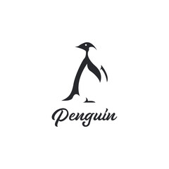 Penguin Icon Logo design Vector Illustration