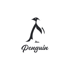 Naklejka premium Penguin Icon Logo design Vector Illustration