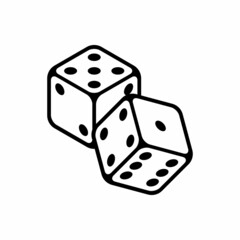 pair of dice icon vector