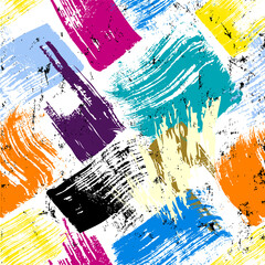 seamless abstract colorful background pattern, with paint strokes and splashes