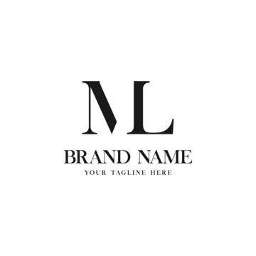 Creative Monogram ML logo design template
