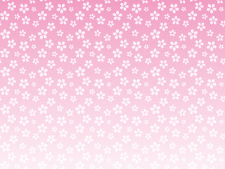 シンプルな桜柄の背景イラスト（ピンク）