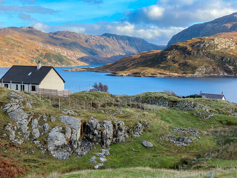 Highland landscape at Loch Glendhu - Scotland