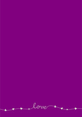 Valentines Day Greeting cards Drawing thin lines blank template with space for text in a minimalistic style Concept of publishing advertising banners on social networks.