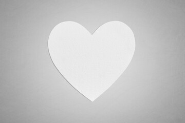 White love heart shaped blank textured paper for copy space
