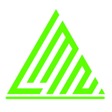 LMN Three Letters Triangle Letter mark Logos vector