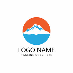 Mountain icon Logo Template Vector illustration design