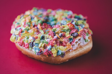 Fruity Pebbles Donut
