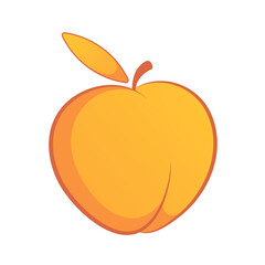 Orange peach vector web icon logo