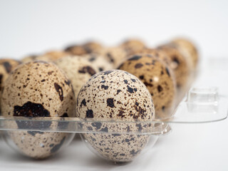 Obraz premium Quail eggs isolated. Quail eggs isolated on white background.