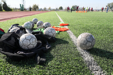 soccer ball in the field