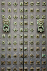 Portal Details der Kathedrale von Santiago de Compostela