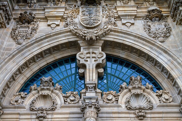 Portal Details des Oberlichts der Kathedrale von Santiago de Compostela
