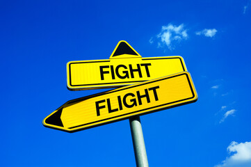 Flight or Fight - response and reaction to problem, trouble, conflict, danger and dangerous...