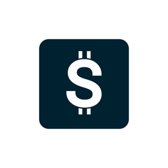Vector abstract dollar bill icon.