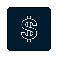 Vector abstract dollar bill icon.