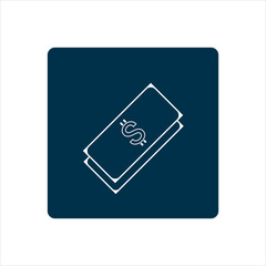 Vector abstract dollar bill icon.