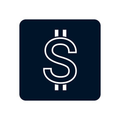 Vector abstract dollar bill icon.