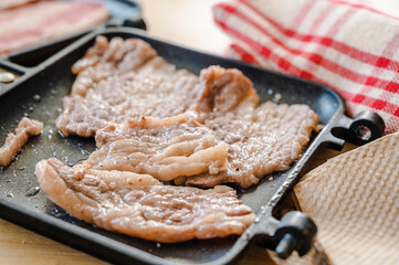 ホットサンドメーカーで焼肉