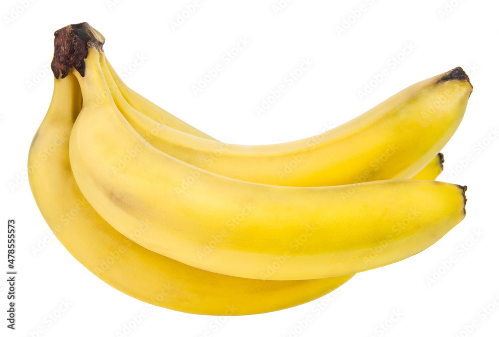 Wall mural bananas isolated on white background.