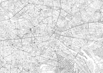 Berlin city map. Detailed map of Berlin (Germany). Transport system of the city © FourLeafLover