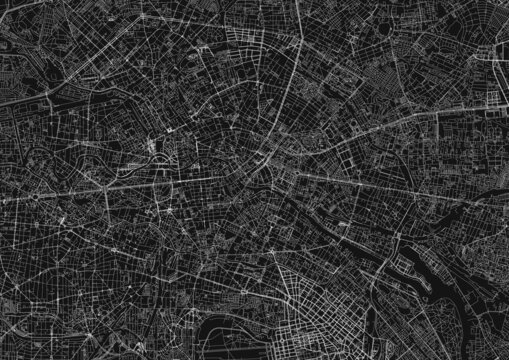 Vector detailed map Berlin