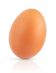 Egg isolated with clipping path on white background.
