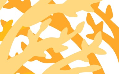 Light Brown vector natural pattern with leaves, branches.