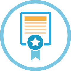 Obraz premium Certificate icon sign symbol design