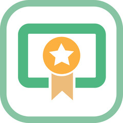Certificate icon sign symbol design