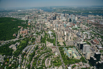 Naklejka premium Downtown Montreal in Summer Quebec Canada