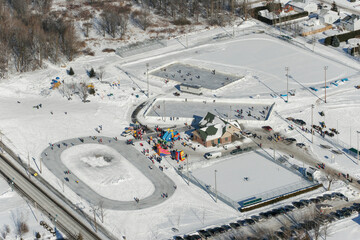 Outdoor Hockey and Winter Sports Quebec Canada