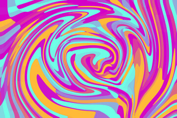 Colorfull abstract liquid twirl color pop background and pattern. modern texture ilustration. trendy rainbow colors.