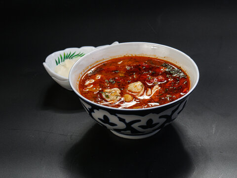 Uzbek soup - Chuchvara with dumplings