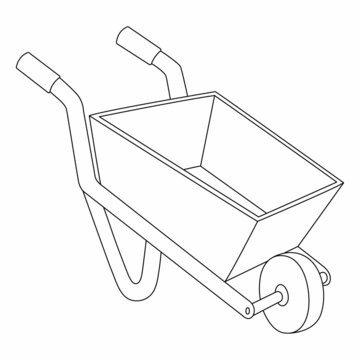 recommend clip art: Wheelbarrow Coloring Page for Kids