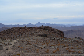 Egypt. View from Mount Sinai in the morning at sunrise.
