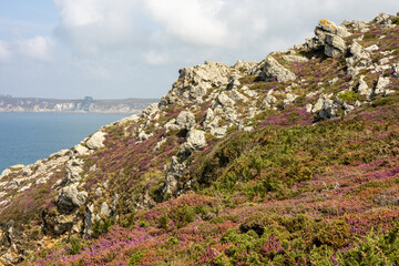 Presqu'île de Crozon, bretagne, finistère : vue sur la mer