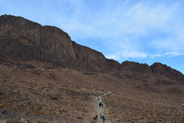 Egypt. View from Mount Sinai in the morning at sunrise.