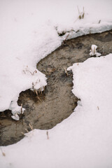 water flow in snow