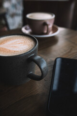 cup of coffee on a table