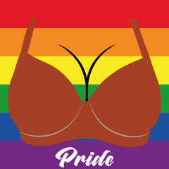 Pride rainbow bra, smaller
